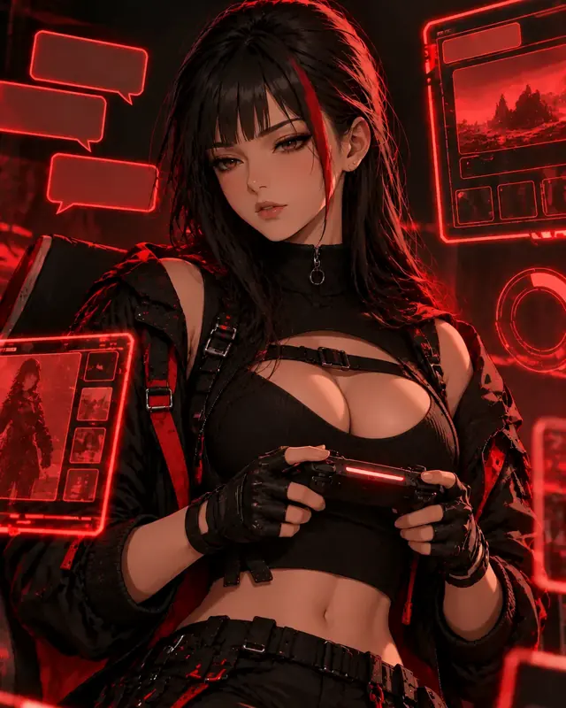 Futanari games: ilustración de un personaje adulto ficticio