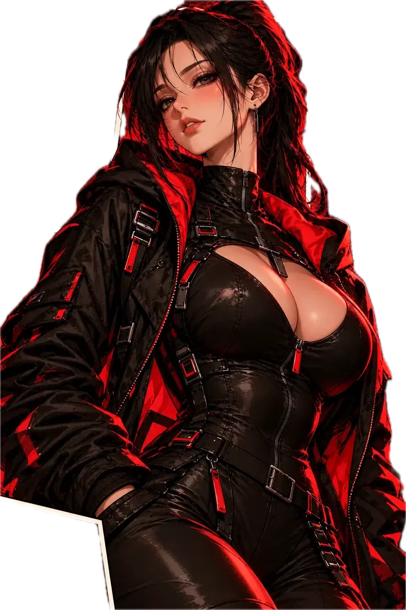 Personaje adulto ficticio en estilo anime ante la palabra FICCIÓN: futanari solo con personajes ficticios adultos