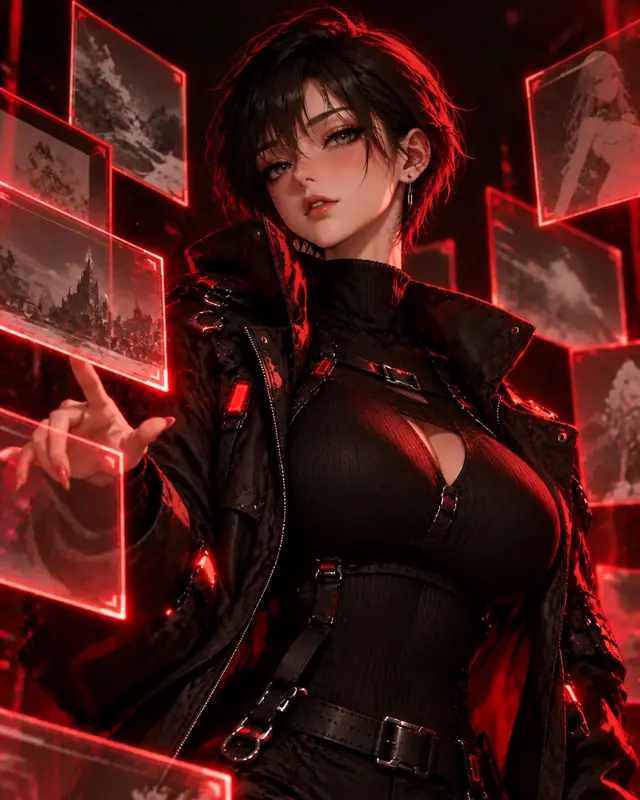 AINUDEZ para futanari con IA: ilustración de un personaje adulto ficticio en estilo anime