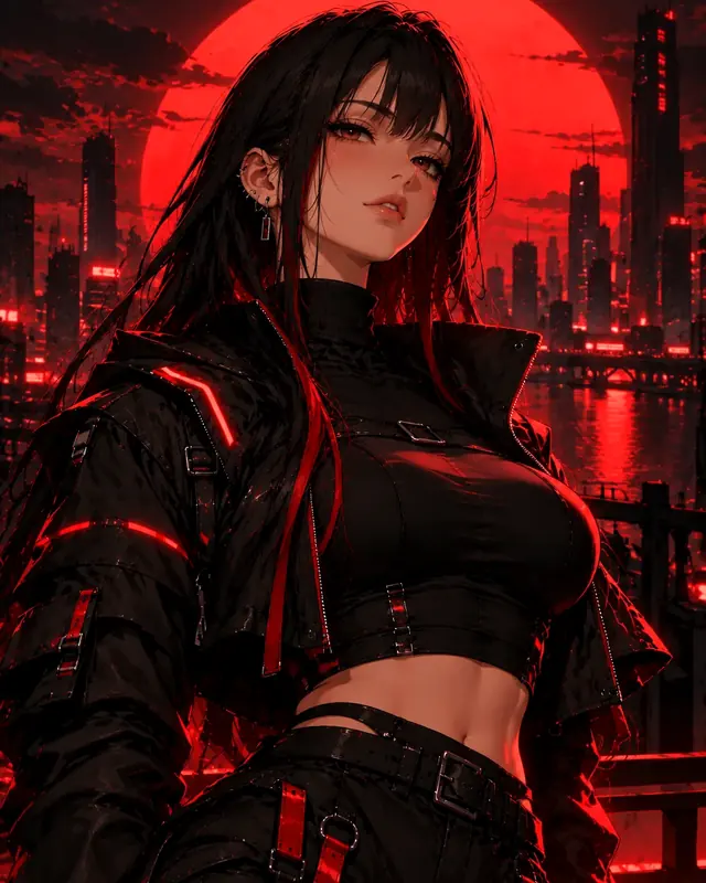 WaveSpeedAI para futanari con IA: ilustración de un personaje adulto ficticio en estilo anime